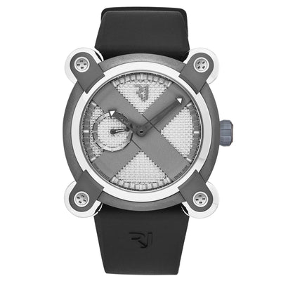 - Romain Jerome Men's RJ.M.AU.IN.020.01 'Moon Invader' Grey Dial Black Rubber Strap Swiss Automatic Watch - Gem Wishes Premium